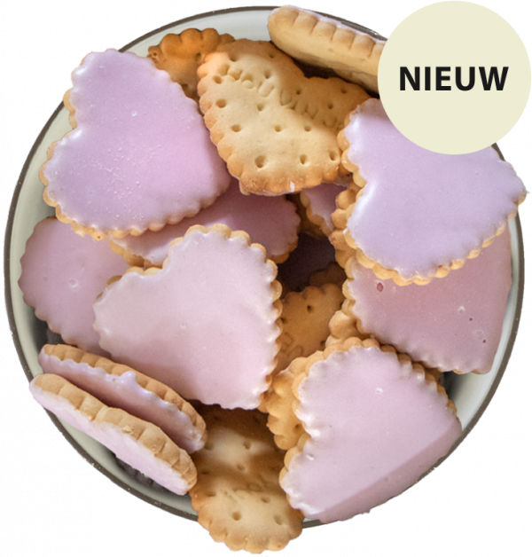 Glacé Framboos Hartjes