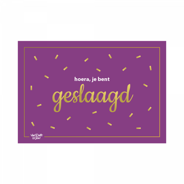 Wenskaart Geslaagd