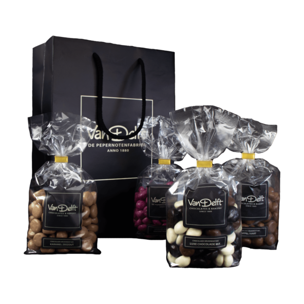 Gift set with chocolated peppernuts (4x)