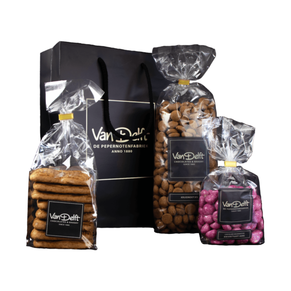 Gift set with chewy, peppernuts (500gr) and cottage cheese cherry