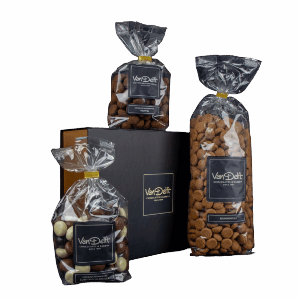 Giftbox met kruidnoten (500gr), luxe mix en truffel